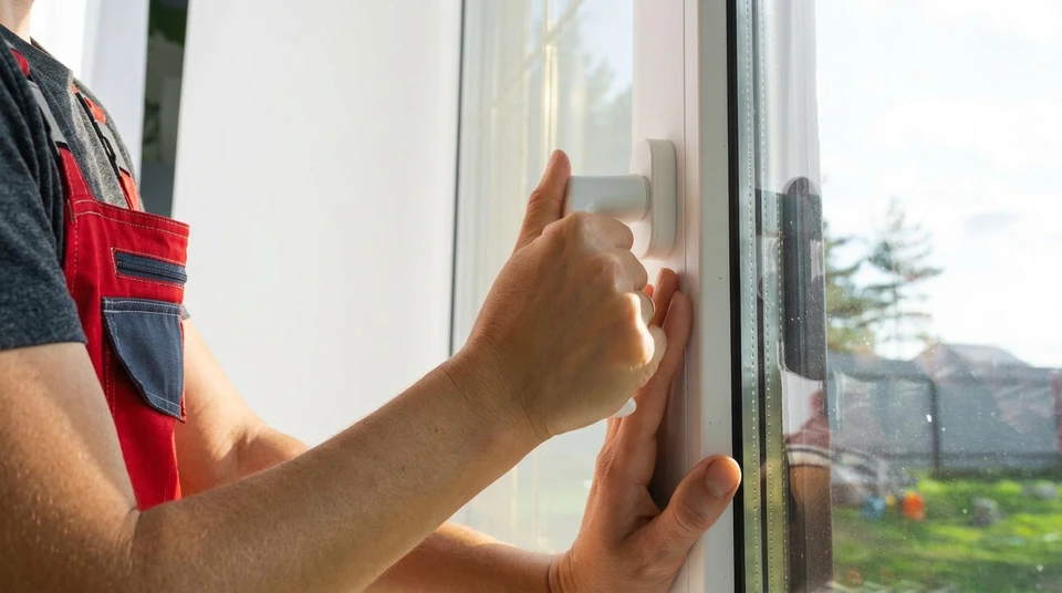 Le revêtement en plastique endommagé est remplacé dans le cadre du remodelage extérieur de la maison